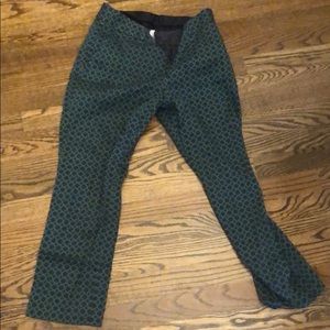 Banana Republic navy and green petite pants